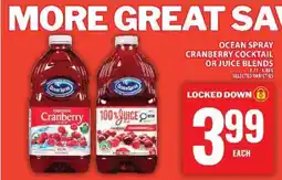 Food Basics OCEAN SPRAY CRANBERRY COCKTAIL OR JUICE BLENDS offer