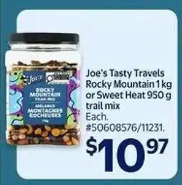 Walmart Joe's Tasty Travels Rocky Mountain or Sweet Heat Trail Mix offer
