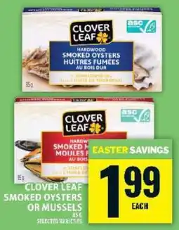 Food Basics CLOVER LEAF SMOKED OYSTERS or MUSSELS offer