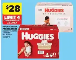 Real Canadian Superstore Huggies Giga Pack Diapers offer