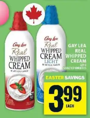 Food Basics GAY LEA REAL WHIPPED CREAM offer