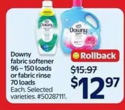 Walmart Downy Fabric Softener or Rinse offer