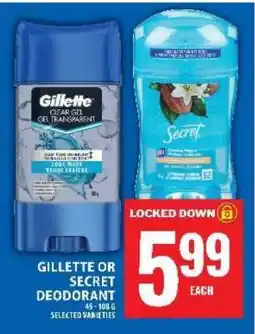 Food Basics Gillette or Secret Deodorant offer
