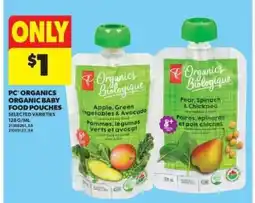 Real Canadian Superstore PC Organics Organic Baby Food Pouches offer