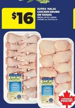 Real Canadian Superstore SUFRA' Halal Chicken Drums or Thighs offer