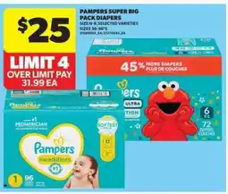 Real Canadian Superstore Pampers Super Big Pack Diapers offer
