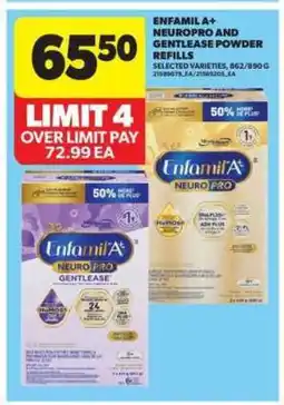 Real Canadian Superstore Enfamil A+ NeuroPro and Gentlease Powder Refills offer
