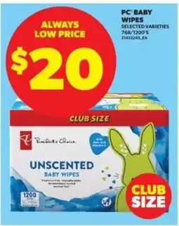 Real Canadian Superstore PC BABY WIPES offer