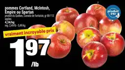 Super C pommes Cortland, McIntosh, Empire ou Spartan offer