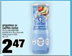 Super C grignotines ou soufflés Gerber offer