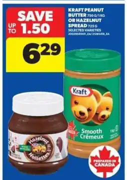 Real Canadian Superstore KRAFT PEANUT BUTTER OR HAZELNUT SPREAD offer