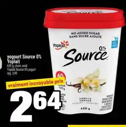 Super C Yoplait Source 0% Yogurt offer