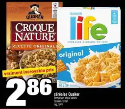 Super C céréales Quaker offer