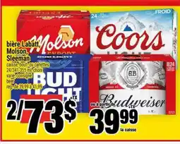 Super C BIÈRE LABATT, MOLSON, SLEEMAN offer