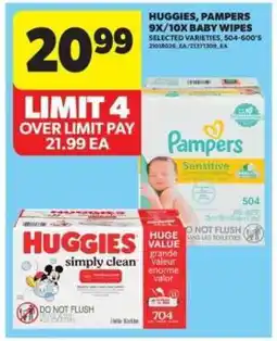 Real Canadian Superstore Huggies, Pampers 9x/10x Baby Wipes offer