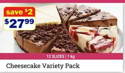 M & M Food Market Cheesecake Variety Pack offer