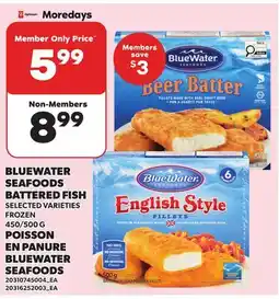Independent City Market BLUEWATER SEAFOODS BATTERED FISH, 450/500 G offer