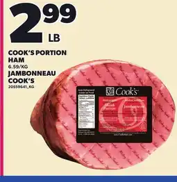 Independent City Market COOK'S PORTION HAM offer