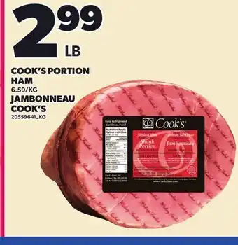 Independent City Market COOK'S PORTION HAM offer