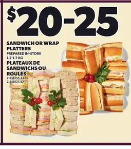 Independent City Market SANDWICH OR WRAP PLATTERS offer