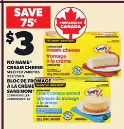 Independent City Market NO NAME CREAM CHEESE, 227/250 G offer