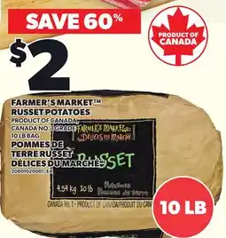 Independent City Market FARMER'S MARKET RUSSET POTATOES, 10 LB BAG offer