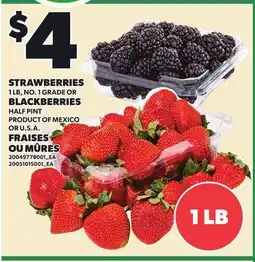 Independent City Market STRAWBERRIES, 1 LB OR BLACKBERRIES, HALF PINT offer