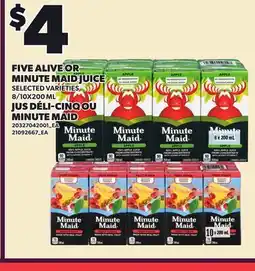 Independent City Market FIVE ALIVE OR MINUTE MAID JUICE, 8 offer