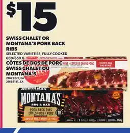 Independent City Market SWISS CHALET OR MONTANA'S PORK BACK RIBS, 600/650 G offer