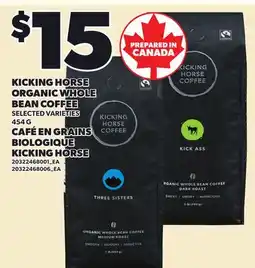 Independent City Market KICKING HORSE ORGANIC WHOLE BEAN COFFEE offer