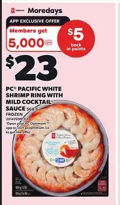 Independent City Market PC PACIFIC WHITE SHRIMP RING WITH MILD COCKTAIL SAUCE offer