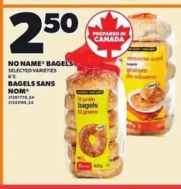 Independent City Market NO NAME BAGELS, 6'S offer