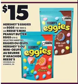 Independent City Market HERSHEY'S EGGIES OR EGGS, 700-900 G OR REESE'S MINI PEANUT BUTTER EGGS, 670 G offer
