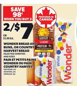 Independent City Market WONDER BREAD AND BUNS, OR COUNTRY HARVEST BREAD offer
