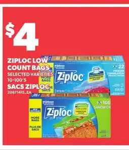 Independent City Market ZIPLOC LOW COUNT BAGS, 10-100'S offer