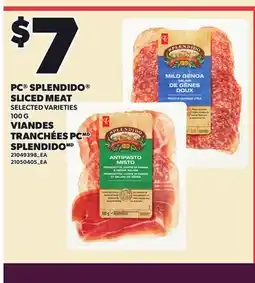 Independent City Market PC SPLENDIDO SLICED MEAT offer