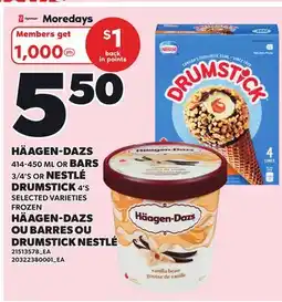 Independent City Market HÄAGEN-DAZS 414-450 ML OR BARS 3/4'S OR NESTLÉ DRUMSTICK 4'S offer