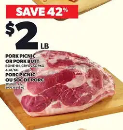 Independent City Market PORK PICNIC OR PORK BUTT offer