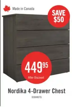 The Brick Nordika 4-Drawer Chest - Bark Grey offer