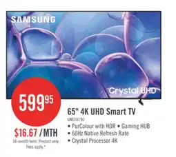 The Brick SAMSUNG 65 U7900F Crystal UHD 4K Smart Tizen OS TV (UN65U7900FFXZC) - 2025 Model offer