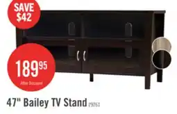 The Brick Bailey 47 TV Stand with Storage and Cable Management for TVs up to 55- Coffee Brown offer