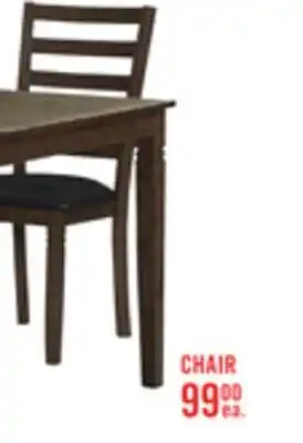 The Brick Devon Dining Chair with Vegan Leather Fabric, Wood - Dark Brown offer