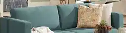 The Brick Metro 78 Fabric Sofa with Tufted Seat Cushions and Reversible Back Cushions - Denim Blue offer