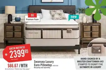 The Brick Stearns & Foster Swansea Luxury Euro Pillowtop Queen Mattress offer