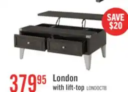 The Brick London 42 Industrial Coffee Table – Grey Wood Finish and Silvery Metal Legs offer