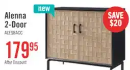 The Brick Alenna 36 2-Door Accent Cabinet - Black with Weathered White Doors offer