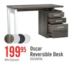 The Brick Oscar 47 Reversible Office Desk with Storage - Grey offer