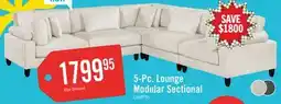 The Brick Lounge 5-Piece Chenille Modular Sectional – Beige offer
