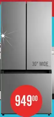 The Brick Midea 30 18.4 Cu. Ft. French-Door Refrigerator - Stainless Steel - MRF18B4AST offer