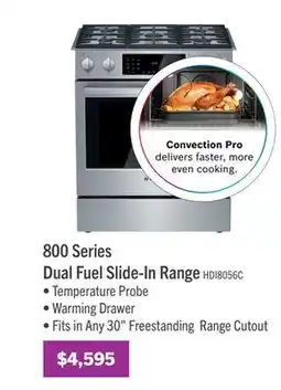 The Brick Bosch 800 Series 4.6 Cu. Ft. Dual Fuel Range with Warming Drawer offer